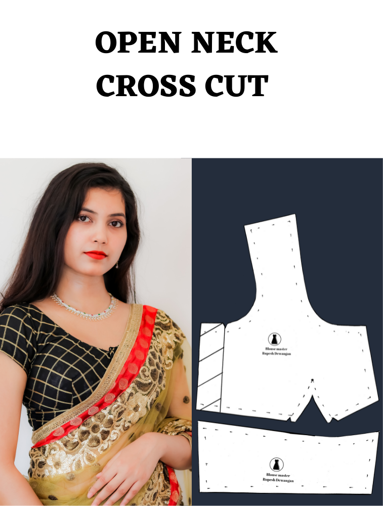 RupeshDewangan - Open Neck Cross Cut Blouse patterns